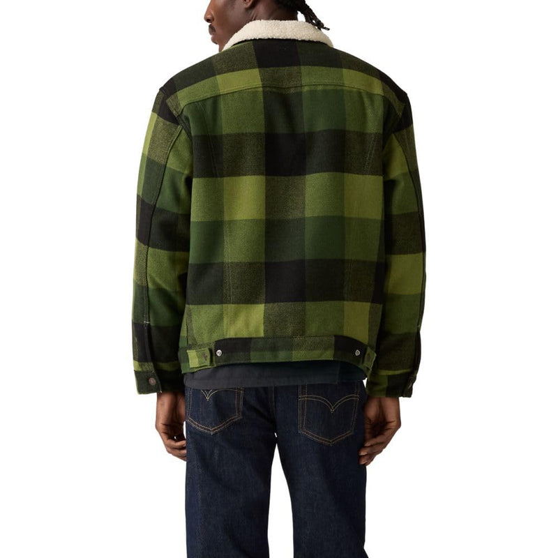 Levi's mens Relaxed Fit Trucker X-Large (New) Laredo Plaid Duffel Bag (Non Stretch)