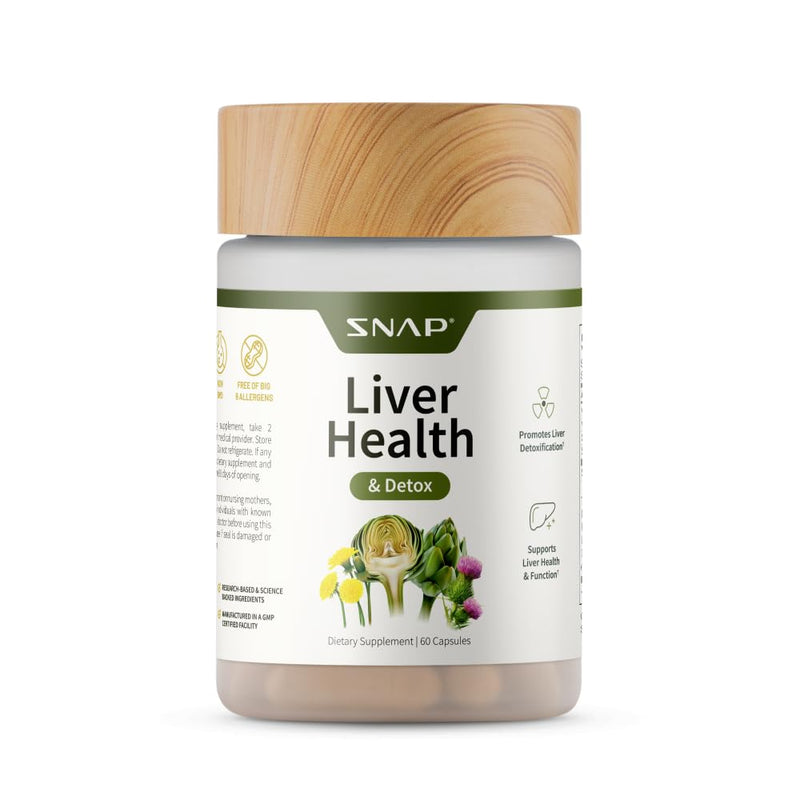[Australia] - Snap Supplements Liver Health & Detox Supplement - Naturally Supports Liver and Digestive Health, 60 Vegetarian Capsules (1 Month Supply) 60 Count (Pack of 1) 