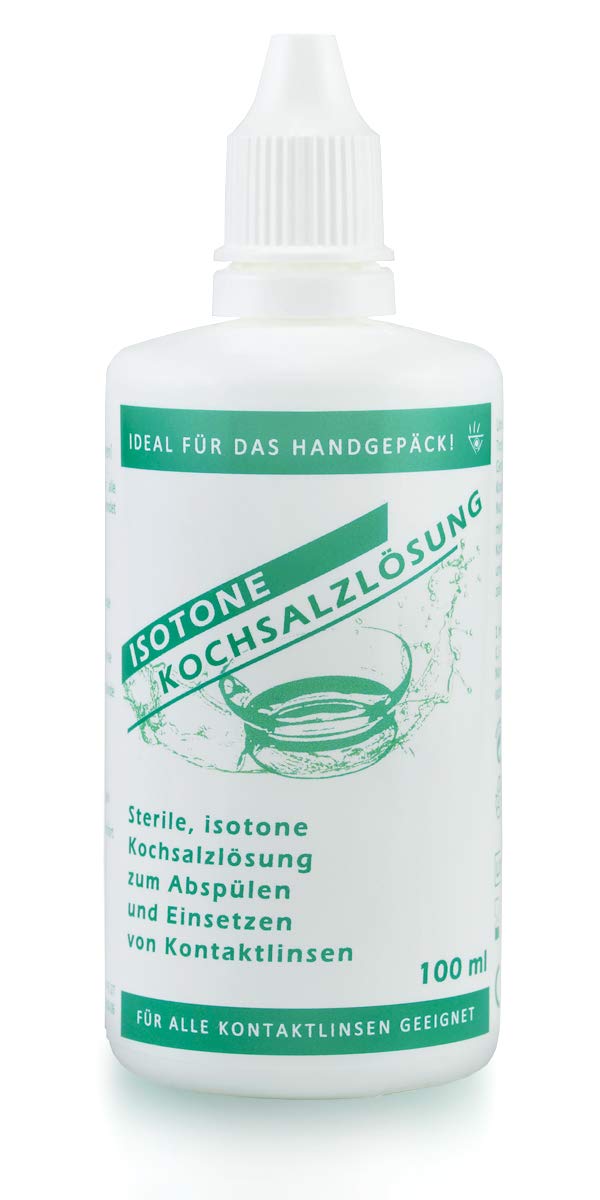 [Australia] - Pack of 5 sterile, isotonic saline solution for all contact lenses, 5x100 ml 