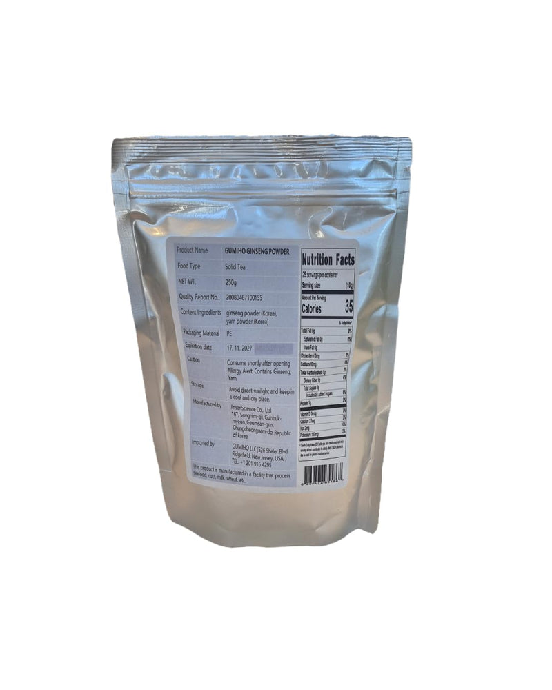 Gumiho Ginseng Powder- Korean Panax Ginseng & Yam(8.8 Ounce (250g) Original Edition)