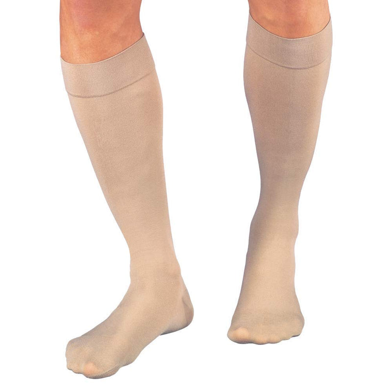 JOBST Relief 15-20mmHg Compression Stockings Knee High, Closed Toe, Beige, X-Large Full Calf X-Large Full Calf (1 Pair)