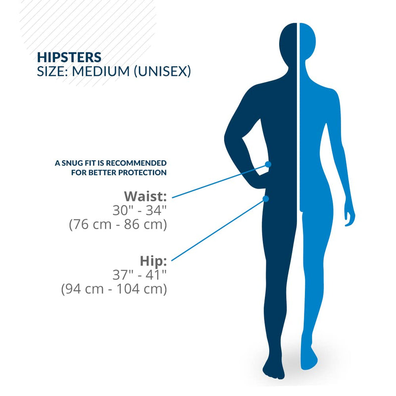 TIDI Posey Hipsters, Unisex, Medium – Qty: 1 – Washable, Comfortable, Low-Profile Hip Protection Pads – Hip Protectors for Elderly Care, Seniors & Home Care (6016M) Hipsters Standard Brief