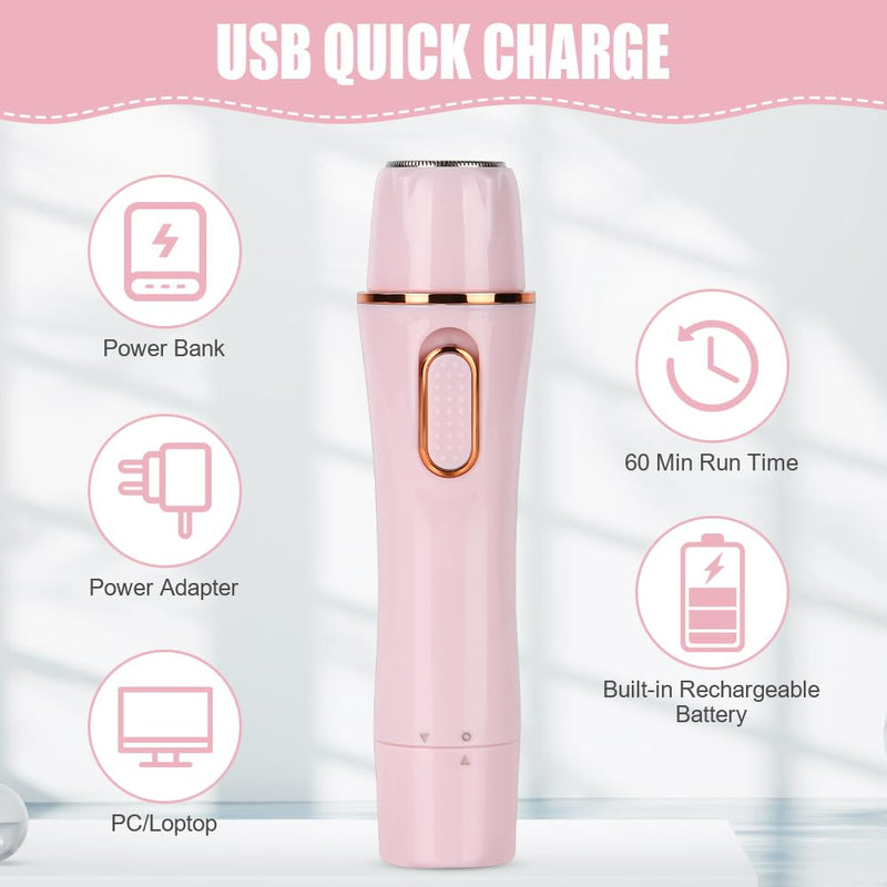 [Australia] - ACWOO Electric Shaver for Women, Electric Shaver for Women, 4-in-1 Wet and Dry Shaver, Painless Epilator for Bikini Area, Armpits, Legs, Arms and Face, Waterproof, USB Charging 