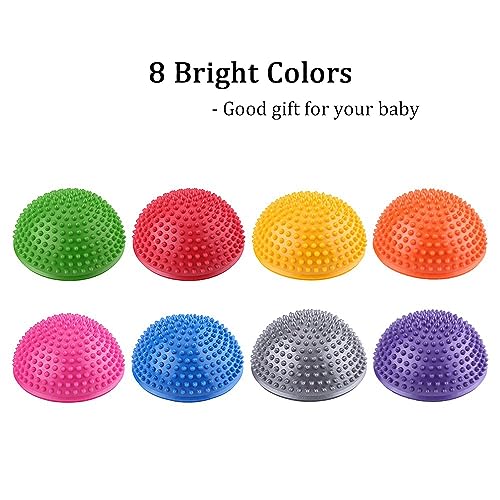 [Australia] - Foot Massage Ball, Inflatable Half Yoga Balls Massage Point Exercises Trainer Fitness for Kids Adults Sports Foot Massages 