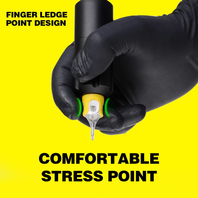 [Australia] - Hawink 3RL Tattoo Needles Cartridge #10 Bugpin 3 Round Liner X-Taper 16PCS with Membrane Professional Disposable Finger Ledge Cartridges EN05S-FG-16-1003RL 1003RL 