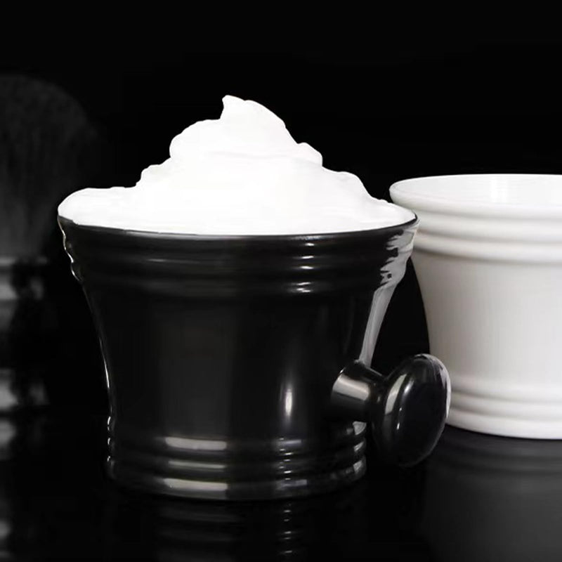 [Australia] - SIEISIEIX Shaving Bowl, Professional Shaving Mug, Men's Plastic Shaving Bowl with Handle, Soap Cup, Shaving Brush Bowl, Soap Dish for Shaving Cream Facial Cleansing Soap Dish 