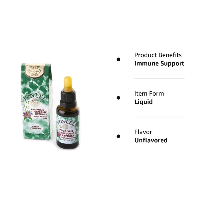 [Australia] - Pon Lee Brazil Green Bee Propolis Liquid Extract No Alcohol 30ML 1 Pack 1 Fl Oz (Pack of 1) 