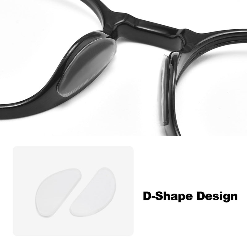 [Australia] - KMKANPO 10 pairs of 1 mm silicone nose pads, non-slip glasses pads, adhesive nose pads, glasses pads, self-adhesive glasses nose pads, glasses accessories, for glasses and sunglasses (transparent) 