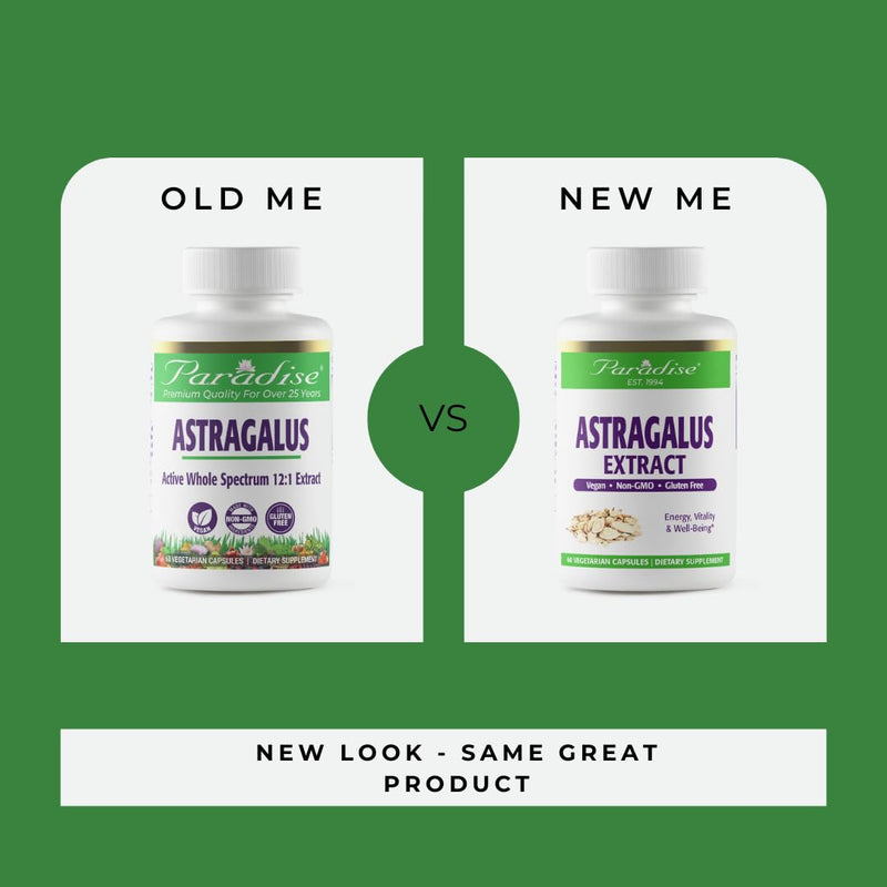 [Australia] - Paradise Herbs Astragalus Extract, Vegetarian Capsules for Energy, Digestive & Immune Health, Non GMO, Gluten Free, 120 Capsules 120 Count (Pack of 1) 