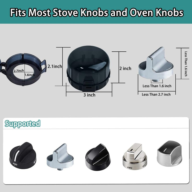 [Australia] - Stove Knob Safety Covers & Gas Stove Knob Locks - Childproof Oven Lock 5 Pack, Heat-Resistant ABS Stove Locks Child Safety Universal Fit Knob Covers convention 
