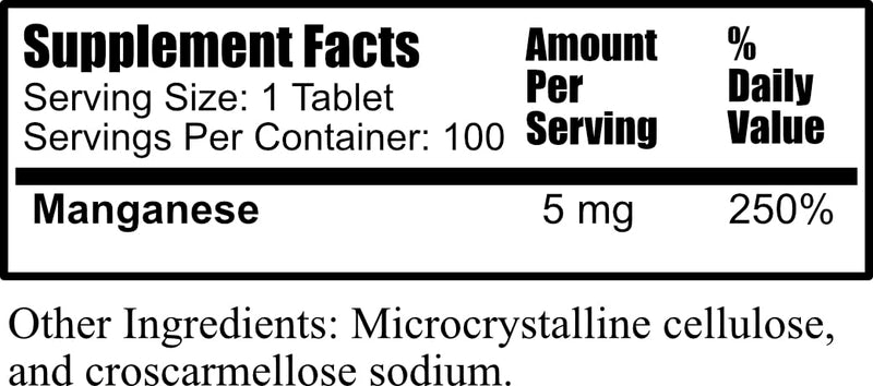[Australia] - Daily Manufacturing Manganese Chelate (5 mg) 100 Tablets 