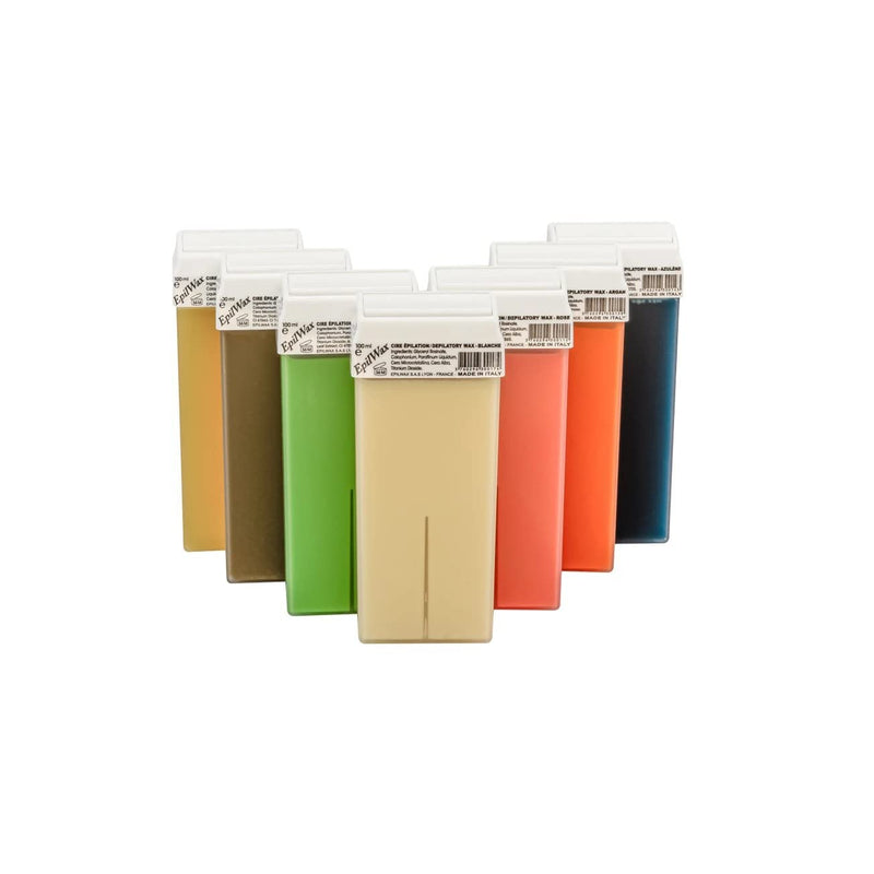 [Australia] - EpilWax wax cartridges set with 24 pink warm wax cartridges for hair removal, depilatory wax, 100 ml roll-on refill 