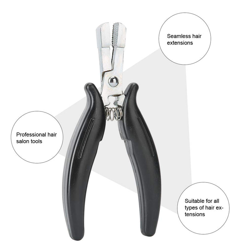 [Australia] - Extensions Tape Sealing Pliers Hair Extension Pliers for Micro Rings Beads Professional Hair Extension Opener and Removal Tool Black 