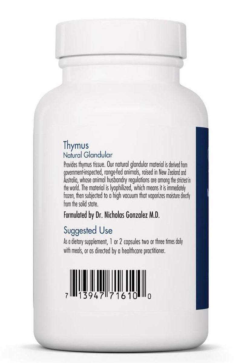 [Australia] - Allergy Research Group Thymus Supplement - Thymus Tissue, Glandular Extract, 1000mg Raw Thymus Glandular, Ovine, Lyophilized, Hypoallergenic - 75 Count 