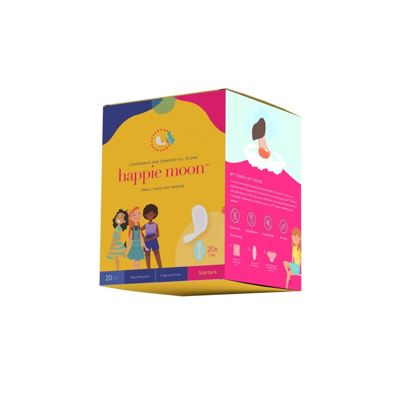 [Australia] - Tween Pads | Starters Organic Cotton Topsheet | First Period Pads for Tweens and Teens | Ultra Thin Pads with Wings | Zero Chlorine, Dyes or Fragrances | Teen Pads, 20 Count Starter Pads 20ct 