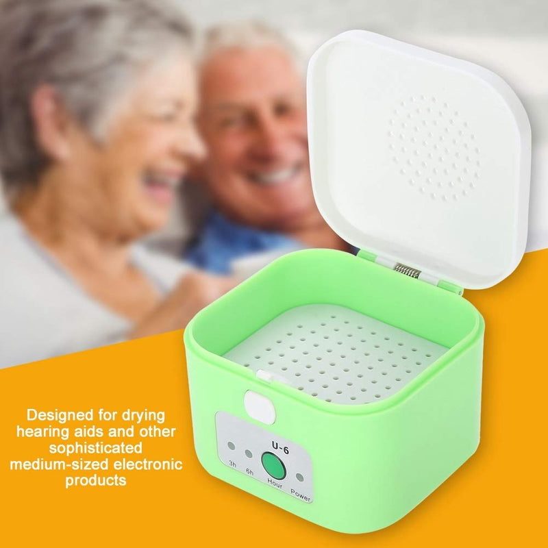 DEWIN Hearing Aid, Hearing Aid Dryer Hearing Aid Dry Box Electric USB Drying Box Headphone Dehumidifier Moisture Proof Hearing Aid Dryer Case