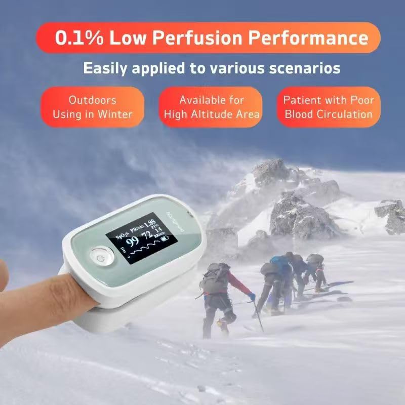 [Australia] - pulse oximeter with respiration Rate Monitor Fingertip Oxygen Monitoring with OLED screen ÔºåAccurate measurement of PI RR PR SPO2 