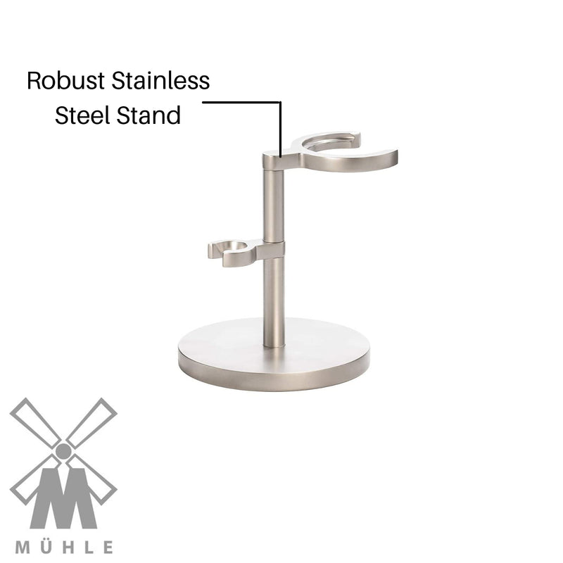 [Australia] - MÜHLE ROCCA Stand for Razors & Shaving Brushes | Shave Accessory | Matt Stainless Steel 