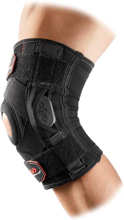[Australia] - McDavid Hinged Knee Brace for Men and Women, Knee Brace with Side Stabilizers, Knee Compression Sleeves and Stability Straps for ACL, LCL, Arthritis, Tendonitis, MCL, Patella, Left and Right Large 
