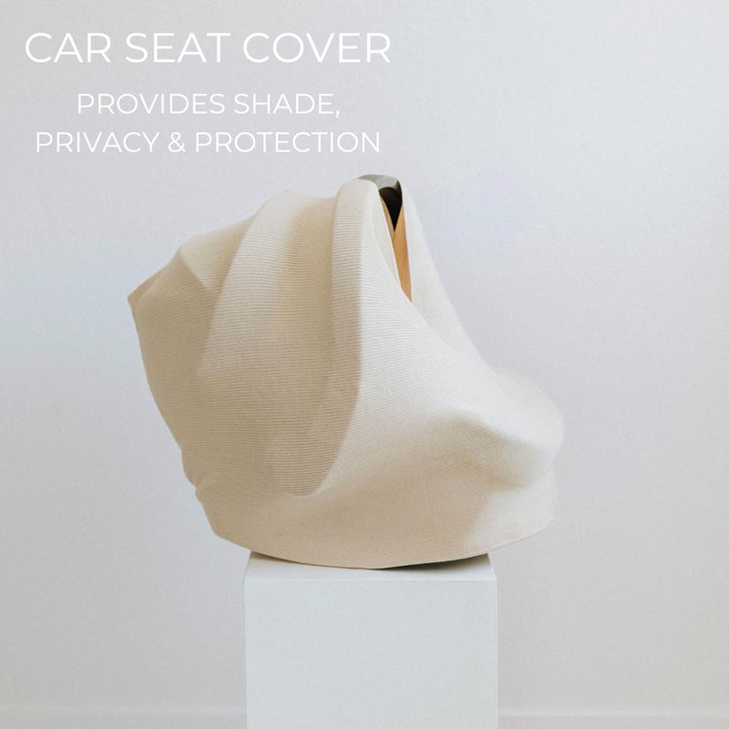 [Australia] - Nursing Cover for Breastfeeding | Full Coverage | Breathable & Soft | Wide Viewing Neck | Stretchable Modal Fabric Cream 