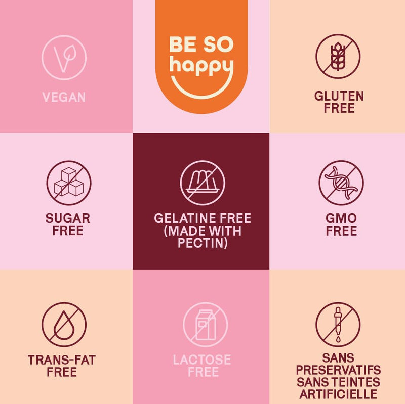 PMS Peace Gummies with Saffron and B Vitamins for Women, Vegan Formula for Premenstrual Support, 60 Gummies. BE SO HAPPY