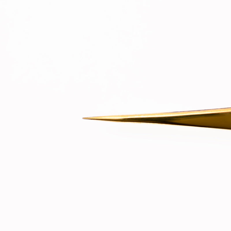CHAZON TWEEZERS GOLD- Titanium Precision Point Tweezers for Eyebrows, Facial Hair and Ingrown Hair, Viral Tweezers