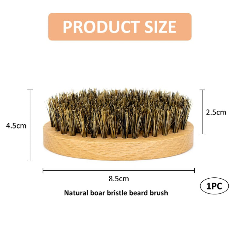 [Australia] - Beard brush, beard comb, beard brush men, hair brush wild boar bristles, beard brush made of wild boar bristles, 100% wild boar bristle brush for daily beard care, beard brush for men travel 