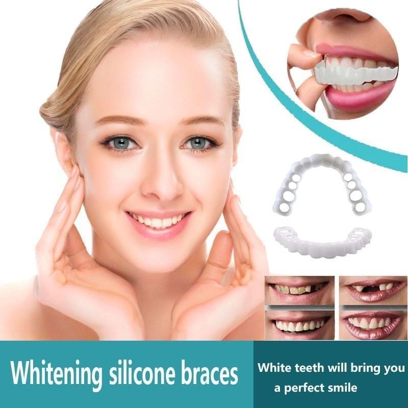[Australia] - ‌2 Pairs Natural-Looking Temporary Smile Solutions, Top & Bottom Adjustable for Comfortable Experience(Red) Red 1 Fl Oz (Pack of 1) 