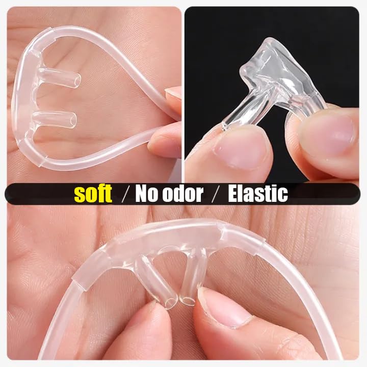 [Australia] - 10 Pack High-Flow Soft Nasal Oxygen Cannula, Standard Connector 7 Ft, Green Tubing and Each Individual Packing 