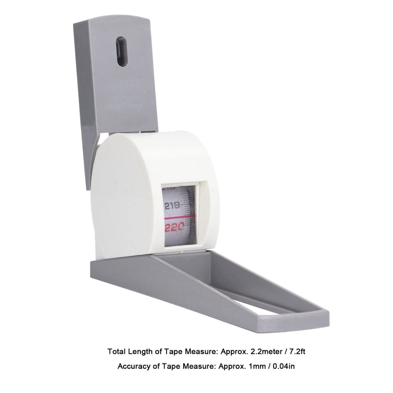 [Australia] - Wall Mounted Compact Stadiometer Growth Stature Gauge Measure Home Use Adults Children Roll Ruler Height Measurement Tape Measure 2.2 Meters 
