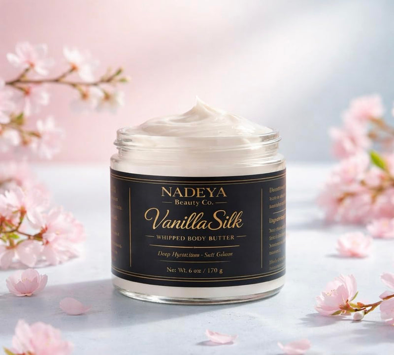 Vanilla Silk Whipped Body Butter – Shea, Mango & Vitamin E for Dry Skin