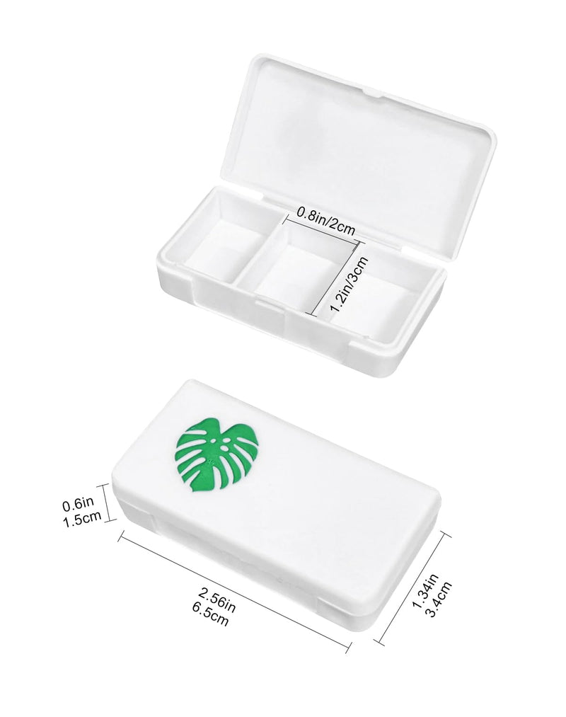 5 Pack Small Pill Organizer, Portable Travel Pill Case with 3 Compartments, BPA-Free Pill Box for Purse, Pocket, Daily Vitamins and Pills
