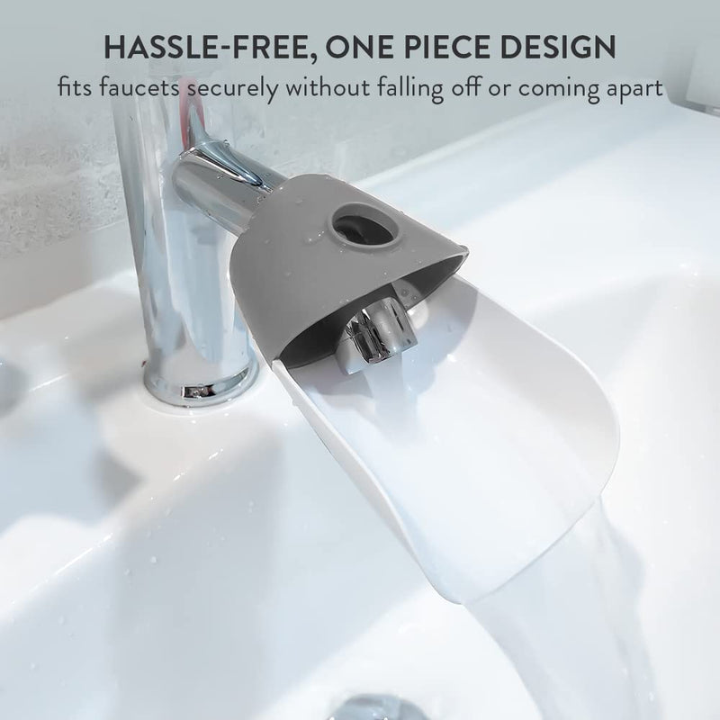 [Australia] - Prince Lionheart Fun and Safe Hand-Washing Solution | Faucet Extender for Babies and Toddlers | Fits Standard and Gooseneck Faucets | Galactic Grey 1 Pack 