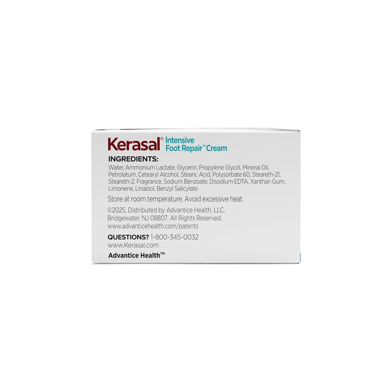 Kerasal Intensive Foot Repair Cream with Lactic Acid, Lavender, & Eucalyptus, 4 oz 4 Ounce (Pack of 1) Intensive Foot Repair Cream (Pack of 1)