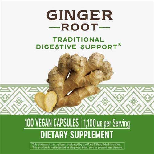 [Australia] - Nature's Way Premium Herbal Ginger Root, Digestive Support, 550 mg, 100 Vegetarian Capsules, Pack of 2 