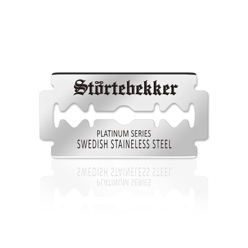 [Australia] - Störtebekker® Premium - 100 sharp razor blades for safety razors and straight razors - made of Swedish stainless steel - suitable for sensitive skin - including high-quality packaging 