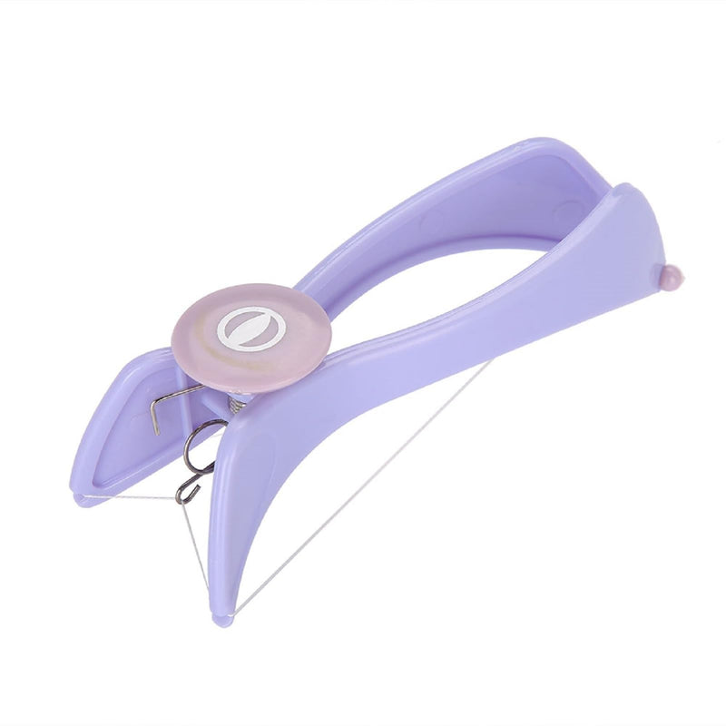 [Australia] - Aoutecen Facial Hair Epilator 10 Cotton Lines Epilator for Face and Neck Hair Removal Portable Purple Non-Waterproof 