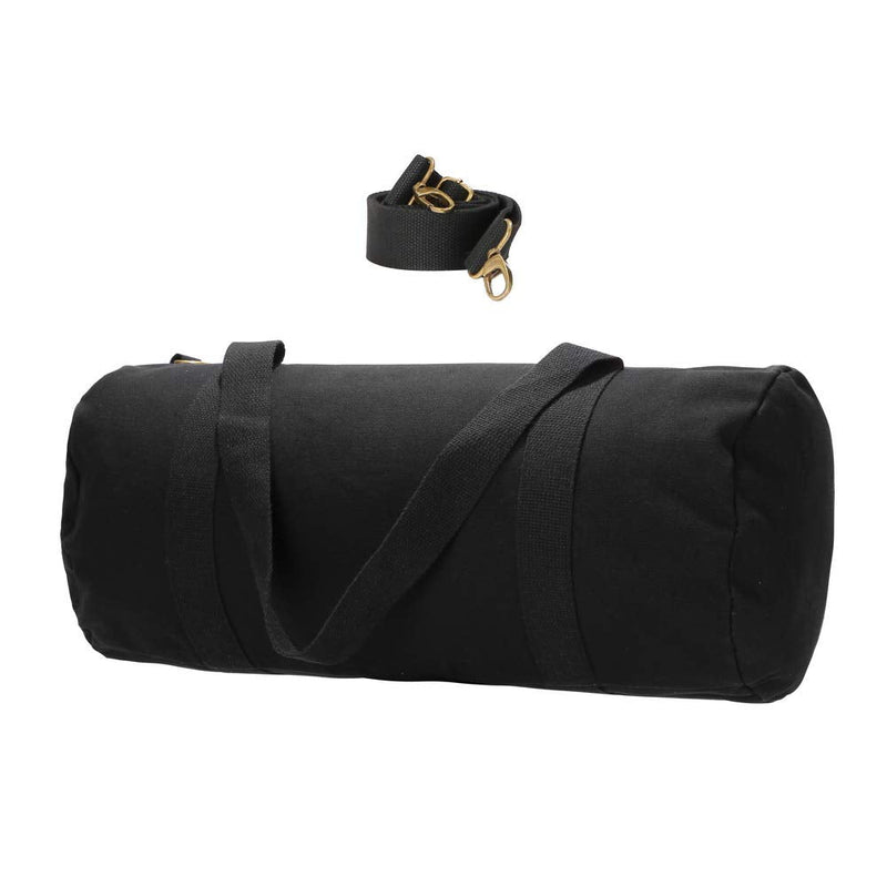 Heavy Duty Military And Army Cargo Style 100% Cotton Canvas Shoulder Travel And Storage Duffel Bag Outback Gym Bag Carryall Duffel Tote for Men and Women Large Black
