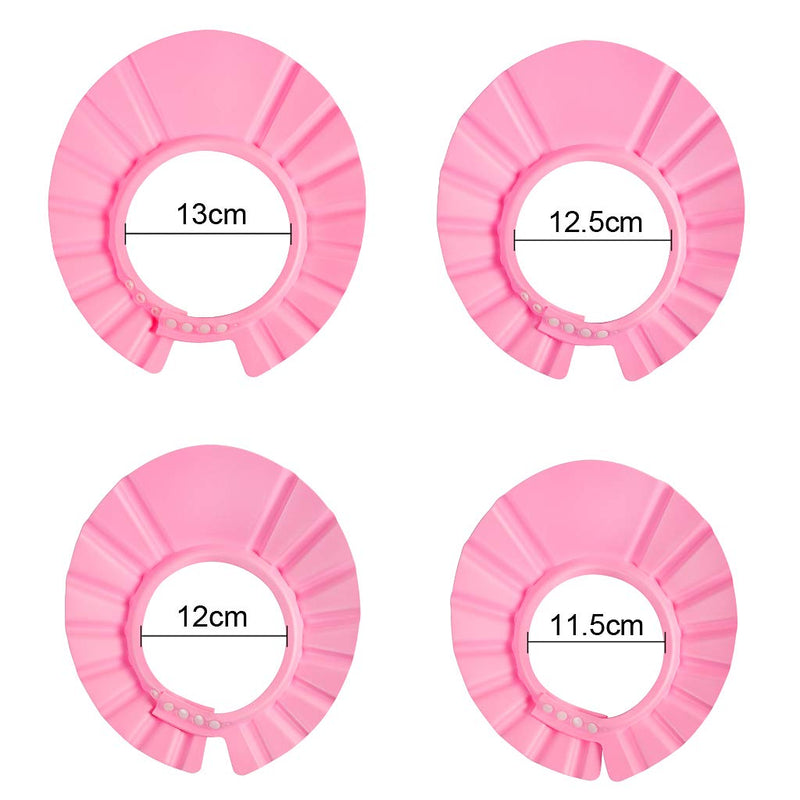 [Australia] - EWIN(R) 4pcs Soft Adjustable Baby Kids Children Shampoo Bath Bathing Shower Cap Hat Wash Hair Shield Hat 