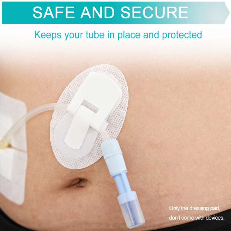 [Australia] - Feeding Tube Cover Catheter Fixiation J Peg Tubing Pads Supplies, Foley Drain Tubing Adhesive Patch Peritoneal Dialysis Stickers Stabilization Device Accessories(Pack of 5) Oval Cover-5pcs 