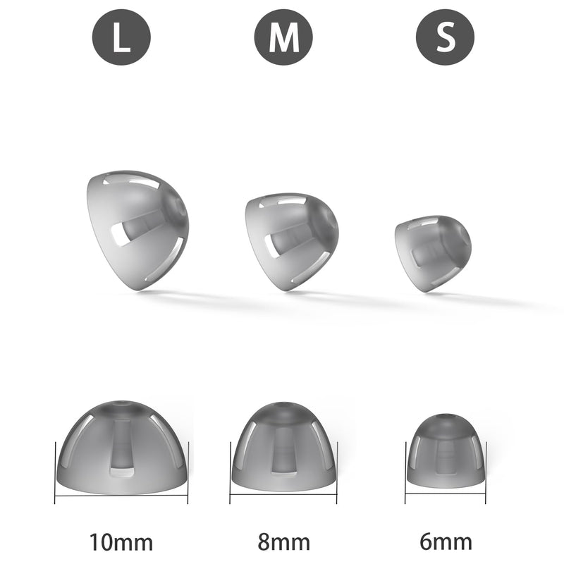[Australia] - Resound Compatible Hearing Aid Domes Open Smokey Ear Tips Replacement 8mm (Medium 20pcs Pack) Medium 20pcs Pack 