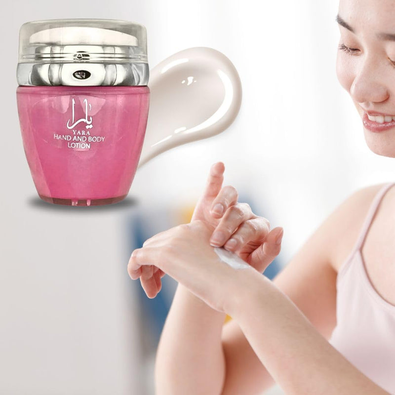 LATTAFA YARA Hand & Body Lotion 45ML (1.53 OZ) | Ultra Moisturizing, Skin-Nourishing, Replenishes Dry Skin, Sweet Fragrance.