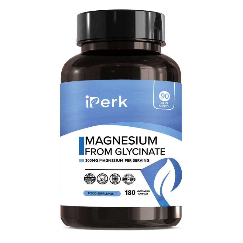 Magnesium Glycinate Capsules Provide 300 mg of Pure Elemental Magnesium Per Serving 180 Vegan Caps 1 count (Pack of 180)
