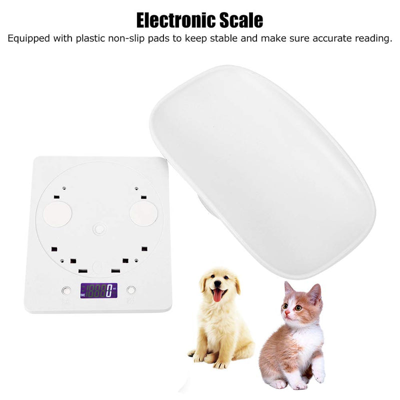 [Australia] - Fdit 10kg/1g Digital Small Pet Weight Toddler Scale Infant Scale Measure Babies Pets Accurately for Cats Dogs Measure Tool Electronic Kitchen Scale 