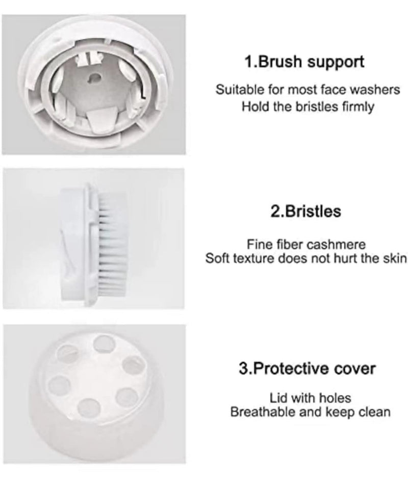 Clarisonic Luxe Cashmere Facial Cleansing Brush Head Replacement | Compatible with Mia 1, Mia 2, Mia Fit, Alpha Fit, Smart Profile Uplift and Alpha Fit X (2Count) 2Count