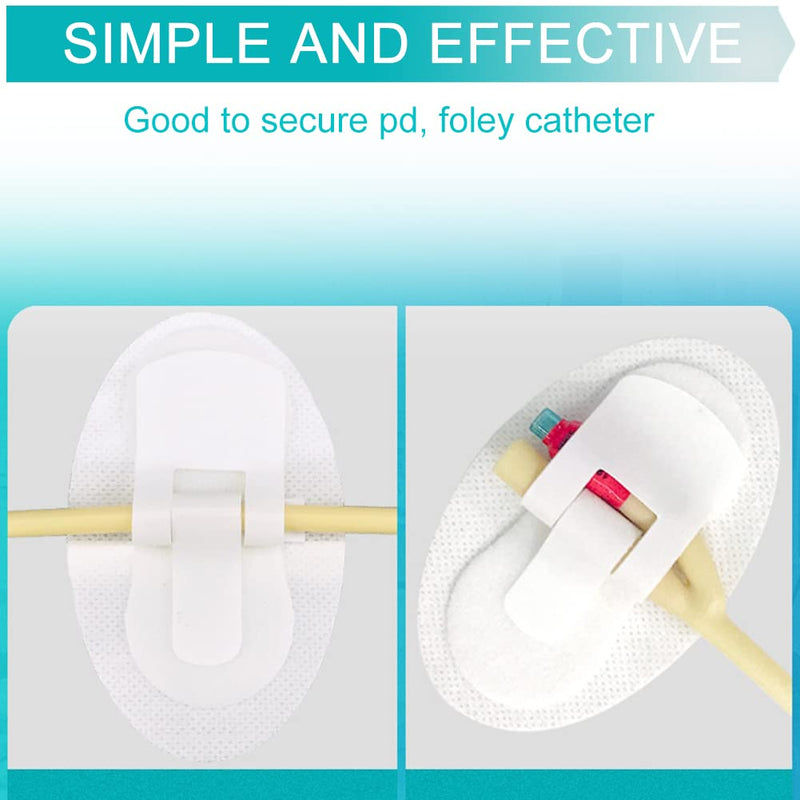 [Australia] - Feeding Tube Cover Catheter Fixiation J Peg Tubing Pads Supplies, Foley Drain Tubing Adhesive Patch Peritoneal Dialysis Stickers Stabilization Device Accessories(Pack of 5) Oval Cover-5pcs 