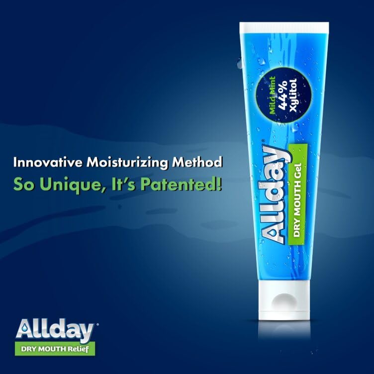 [Australia] - Allday Dry Mouth Gel - Maximum Strength Xylitol, Fast Acting, Non-Acidic (2 Tubes Inside One Box) 