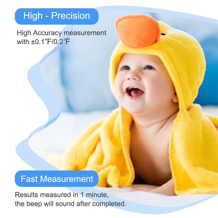 [Australia] - Berrcom Digital Thermometer for Adults, Kids, and Babies, Oral Rectal Underarm Medical Thermometer with Fever Alarm and C/F Switchable DT-007 