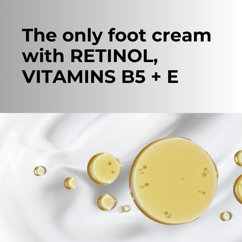 [Australia] - Foot and Elbow Cream – Urea Formula for Dry, Cracked Heels – Renewal & Softening Cream with Retinol, Vitamin B5 & E – Non-Greasy Formula for Dry Feet, Calluses & Rough Skin, 3.3 fl oz 