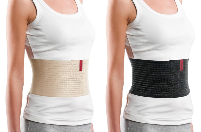 ORTONYX Beige and Black Color 6.25" Abdominal Binders Bundle L/XXL